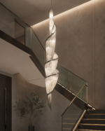Modern Spiral Crystal Pendant Light | LED Helix Chandelier - Image 4