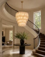 Luxury Scalloped Shell Chandelier | Capiz Shell Pendant - Image 4
