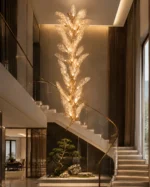 Luxury Leaf Vein Chandelier | Copper Branch LED Light - Image 5