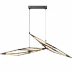 Modern Geometric LED Pendant Light | Linear Chandelier