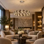 Luxury Crystal Ring LED Pendant Light | Halo Chandelier - Image 5
