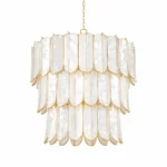 Luxury Scalloped Shell Chandelier | Capiz Shell Pendant