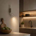 Modern Adjustable LED Wall Light | Brushed Nickel Sconce - Image 2