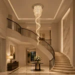 Luxury Crystal Waterfall Chandelier | Spiral LED Light - Image 2