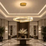 Luxury Crystal Ring Chandelier | Gold LED Halo Pendant - Image 5