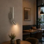 Modern Adjustable LED Wall Light | Brushed Nickel Sconce - Image 3
