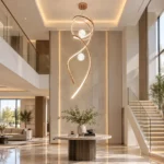 Luxury Spiral LED Pendant Light | Rose Gold Chandelier - Image 3