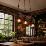 Rustic Guitar Pendant Light | Vintage Wooden Chandelier - Image 6