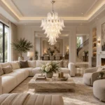 White Cloud Glass Chandelier | Luxury Glass Pendant Light - Image 3