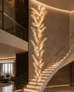 Luxury Leaf Vein Chandelier | Copper Branch LED Light - Image 3