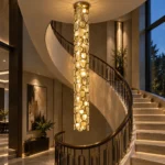 Modern Crystal Staircase Chandelier | LED Pendant Light - Image 4