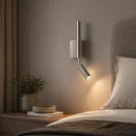 Modern Adjustable LED Wall Light | Brushed Nickel Sconce - Image 4