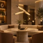 Modern Geometric LED Pendant Light | Linear Chandelier - Image 5