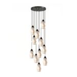 Luxury Alabaster Staircase Chandelier | Stone Pendant Light