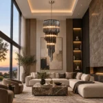 Smoked Glass Spiral Chandelier | Luxury Cascade Light - Image 5