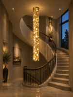 Modern Crystal Staircase Chandelier | LED Pendant Light - Image 2