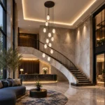 Luxury Alabaster Staircase Chandelier | Stone Pendant Light - Image 5