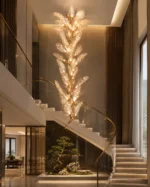 Luxury Leaf Vein Chandelier | Copper Branch LED Light - Image 2