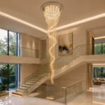 Luxury Crystal Waterfall Chandelier | Spiral LED Light - Image 5