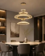 Modern Art Glass LED Pendant Light | Ring Chandelier - Image 4