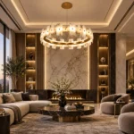 Natural Alabaster Ring Chandelier | Luxury LED Pendant Light - Image 5