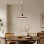 Aero Walnut LED Pendant Light | Modern Wood Ceiling Lamp - Image 2