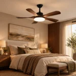 Walnut Blade LED Ceiling Fan Light | Modern Dimmable Design - Image 5