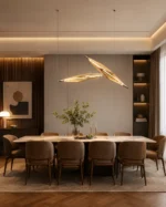 Modern Geometric LED Pendant Light | Linear Chandelier - Image 3