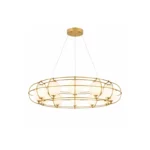 Modern Orb Ring Chandelier | Opal Glass Globe Light