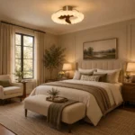 22-Inch Bubble Ring LED Ceiling Fan Light | Walnut Blade Design - Image 4