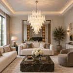 White Cloud Glass Chandelier | Luxury Glass Pendant Light - Image 5