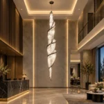 Modern Spiral Crystal Pendant Light | LED Helix Chandelier - Image 2