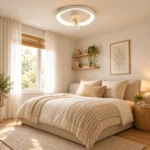 50cm Geometric LED Ceiling Fan Light | Slim Modern Design - Image 2