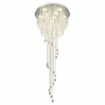 Luxury Crystal Waterfall Chandelier | Spiral LED Light