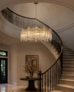 Luxury Glass Fringe Crystal Chandelier | Copper Pendant Light - Image 2