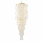 Luxury Natural Shell Chandelier | Gold Pendant Light