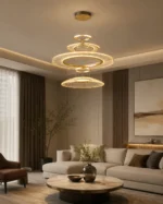 Modern Art Glass LED Pendant Light | Ring Chandelier - Image 3