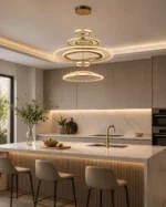 Modern Art Glass LED Pendant Light | Ring Chandelier - Image 2