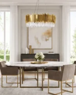 Luxury Gold Crystal Ring Chandelier | Modern Pendant Light - Image 2