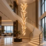 Luxury Leaf Vein Chandelier | Copper Branch LED Light - Image 4