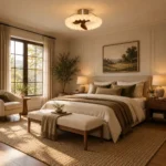 22-Inch Bubble Ring LED Ceiling Fan Light | Walnut Blade Design - Image 5
