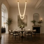 Frosted Glass Bead Chandelier | Modern LED Pendant Light - Image 2