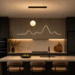 Moon Wave LED Linear Pendant Light | Modern Minimalist Lighting - Image 2