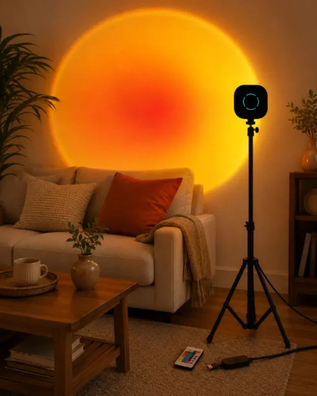 Pink Lava Motion Floor Lamp beside a bed