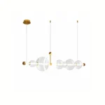 Glass Orb Halo LED Linear Pendant Light | Modern Luxury Lighting
