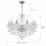Palace Luxury K9 Crystal Chandelier – European Chrome Multi-Light Chandelier - Image 10