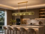 Modern Disc Glass Linear Pendant Light | Luxury Lighting - Image 8
