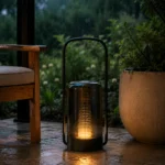 Rechargeable Outdoor Lantern | Smoked Glass LED Patio Light - Image 2