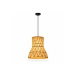 Woven Gourd LED Pendant Light | Natural Bamboo Lighting