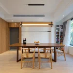 Modern Amber Glass Linear Pendant Light | LED Lighting - Image 3